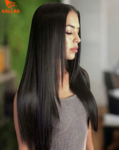 24-Inch Straight Glueless Human Blend Lace Front Wig