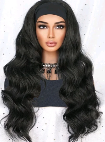 Heat-Resistant Headband Wave Wig